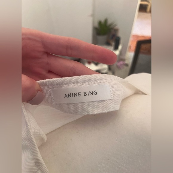 Anine Bing Lace Insert Top Cream Medium - Picture 2 of 4